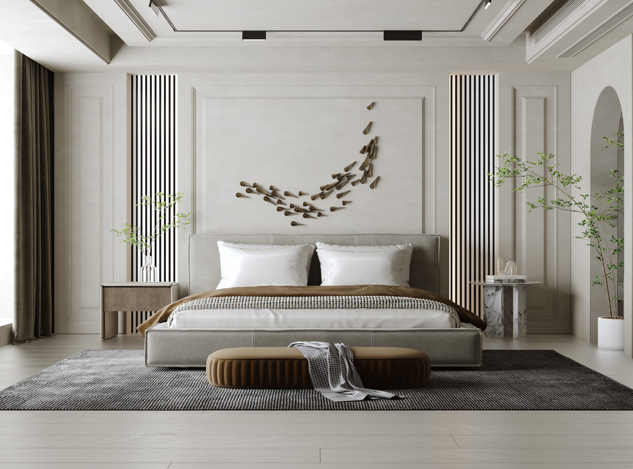 Luxury bedroom with Delite Luxury bamboo lyocell sheet set